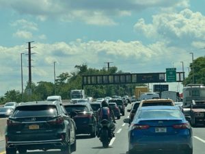 Motorcycle lane splitting